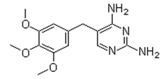 Trimethoprim, 2,4-Diamino-5-(3,4,5-trimethoxybenzyl)pyrimidine, 5-(3,4,5-Trimethoxybenzyl)-2,4-diaminopyrimidine, 5-((3,4,5-Trimethoxyphenyl)methyl)-2,4-pyrimidinediamine, Abaprim CAS #: 738-70-5 - Chemicals from China: intermediates, biochemicals, agrochemicals, flavors, fragrants, additives, reagents, dyestuffs, pigments, suppliers.